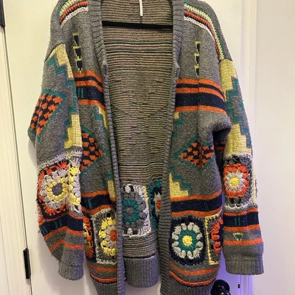 Free People Multicolor Striped Knit cardigan XS - Picture 4 of 8